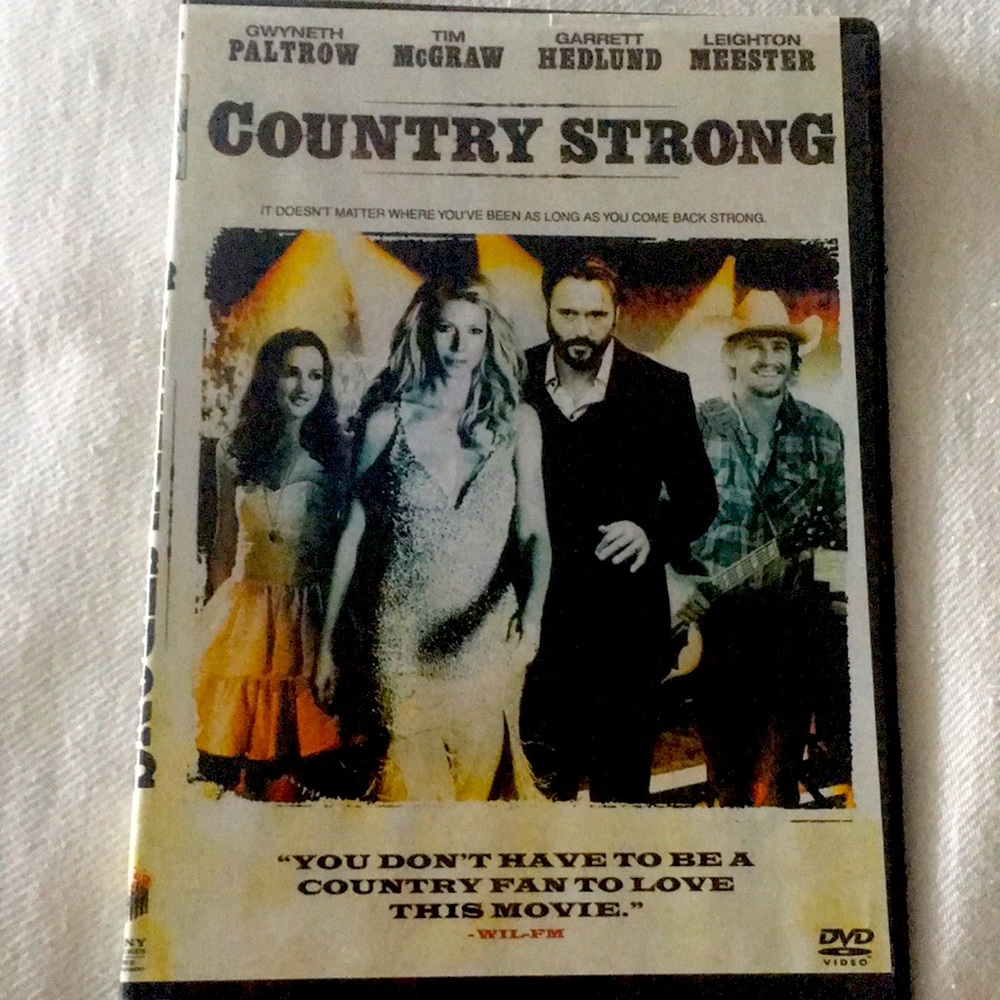 🍿 4/$20 Country Strong DVD Gwyneth Paltrow Tim McGraw Musical Drama Movie Film